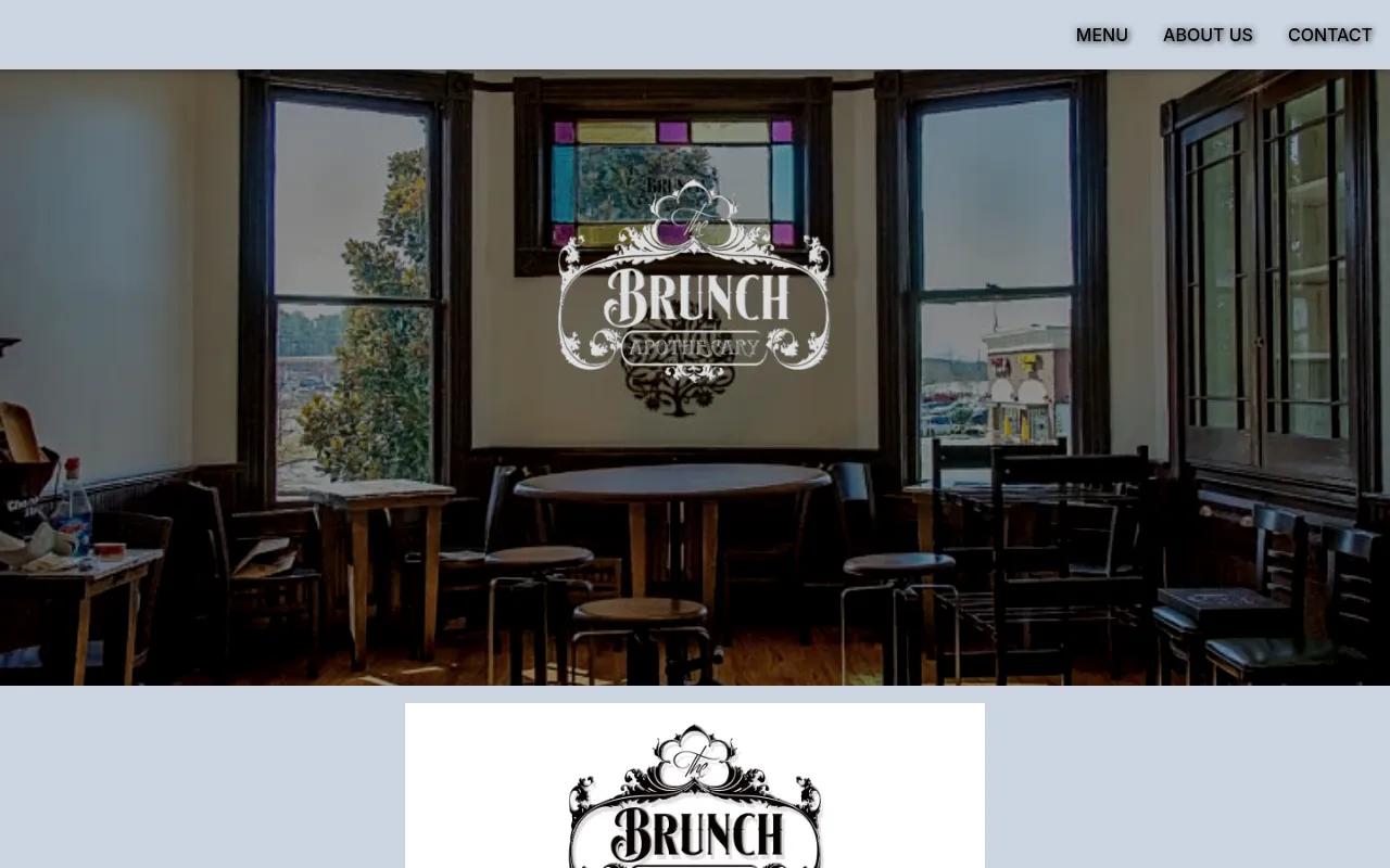 Screenshot of the Brunch Apothecary website